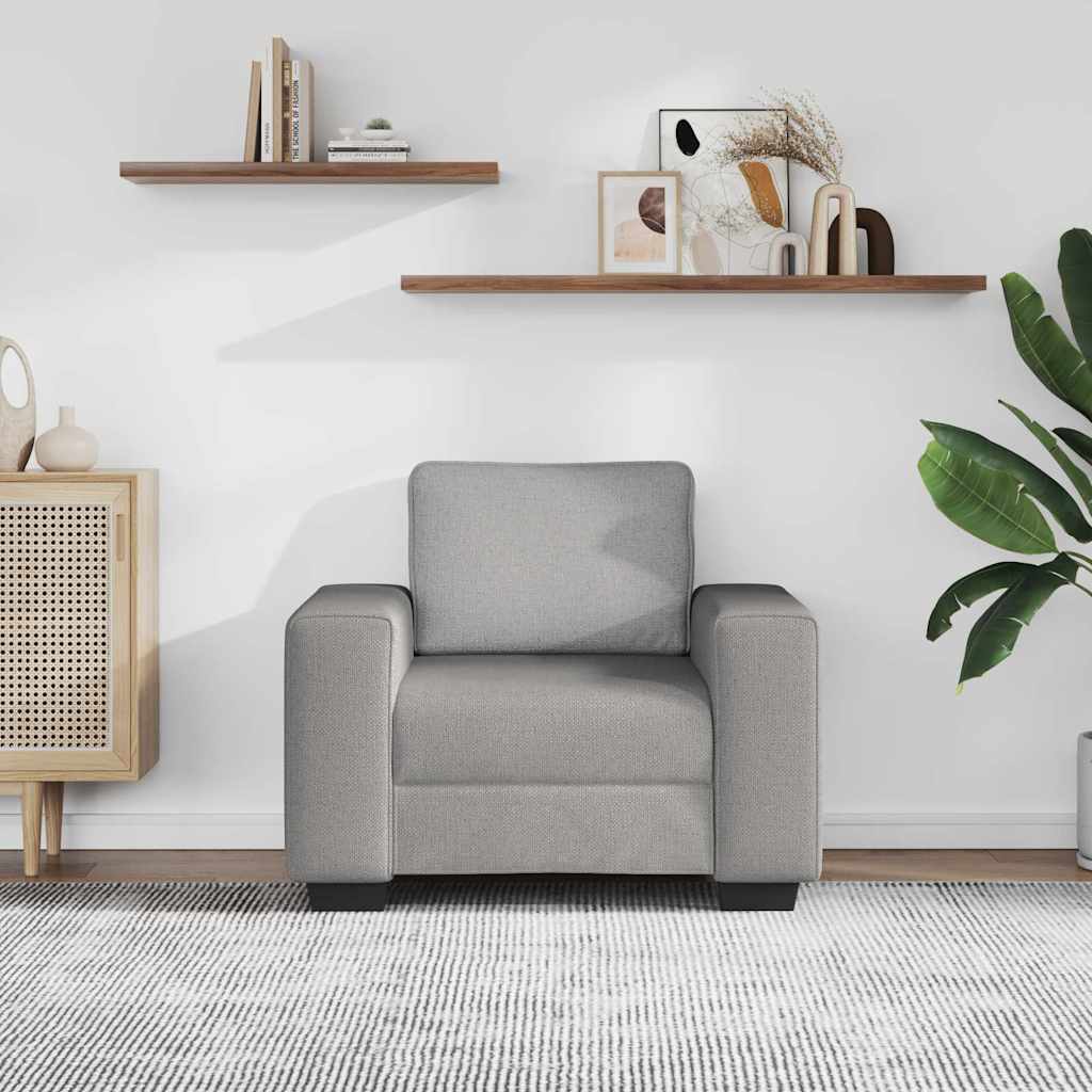 vidaXL Sofa Fotel Cloud Grey 100x77x82 cm Tkanina
