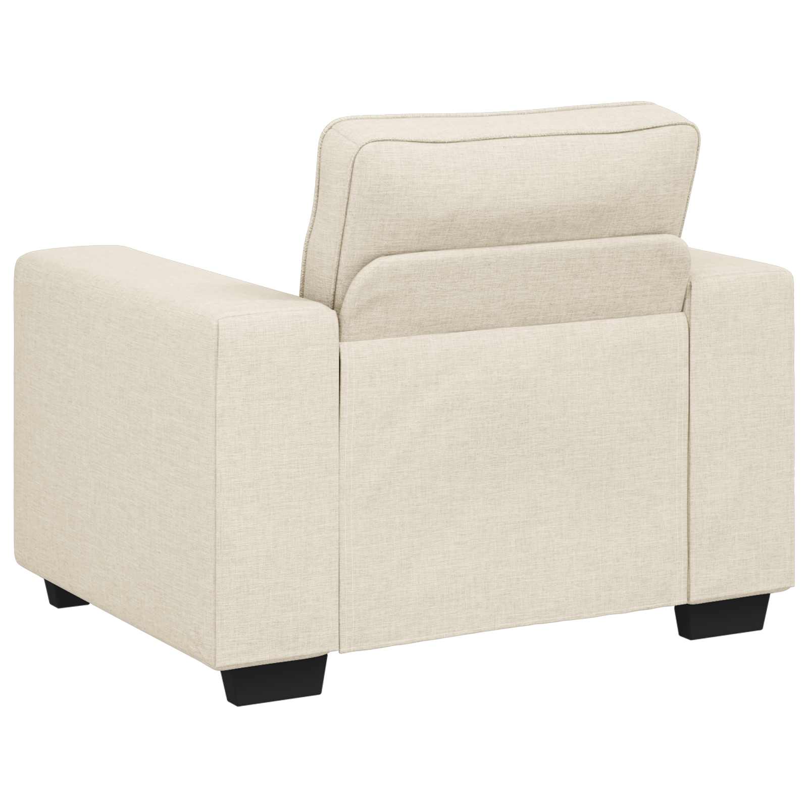 vidaXL Fotel Beżowy 100 cm Tkanina lniana