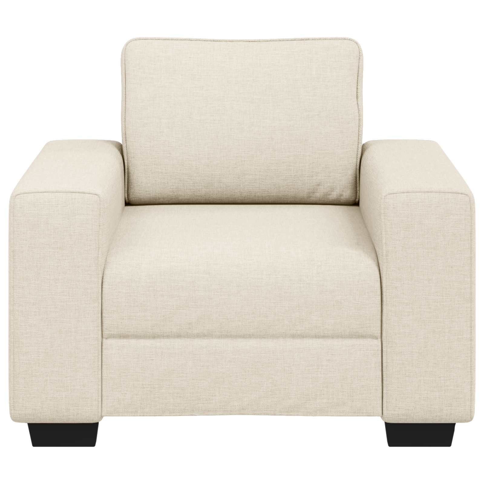 vidaXL Fotel Beżowy 100 cm Tkanina lniana