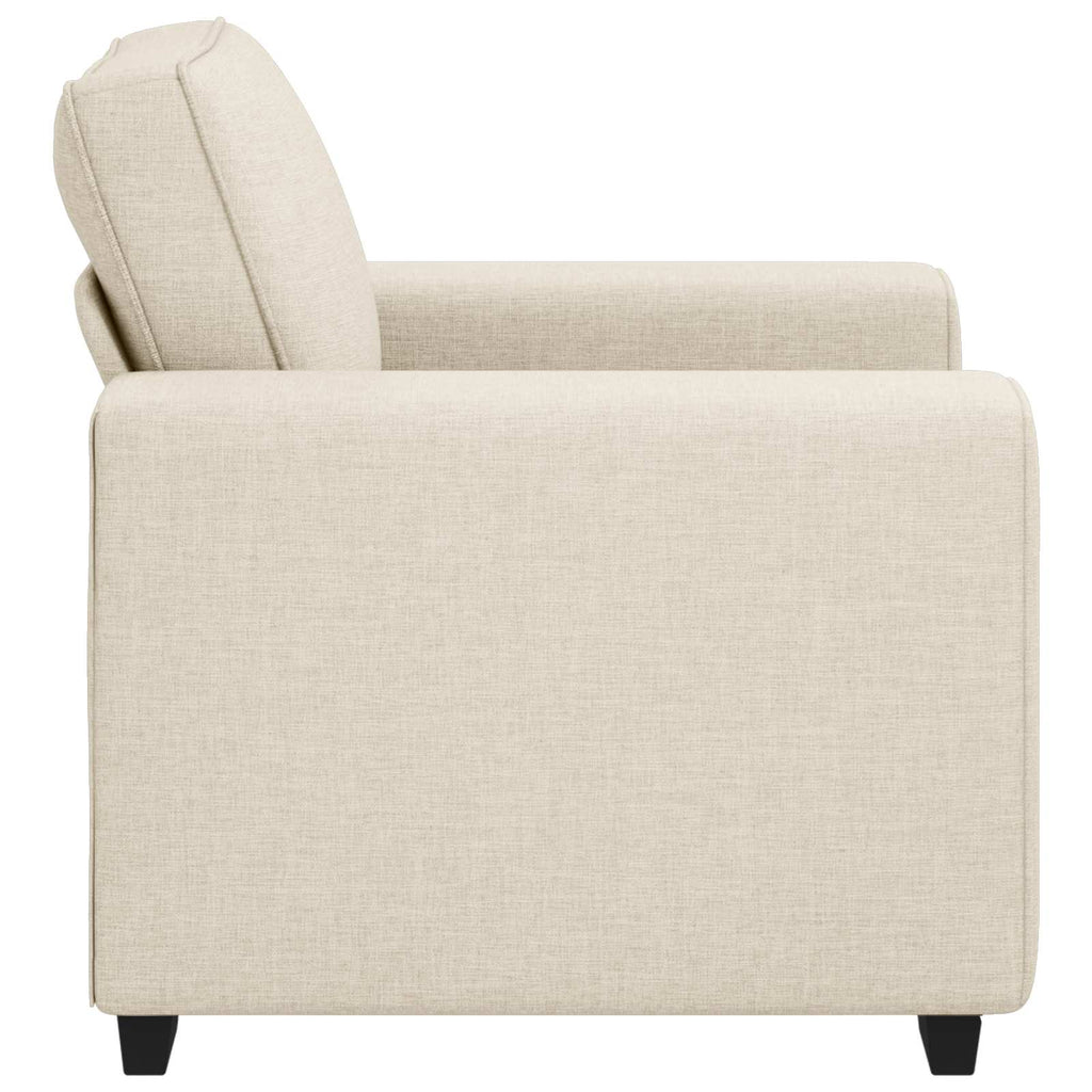 vidaXL Fotel Beżowy 100 cm Tkanina lniana
