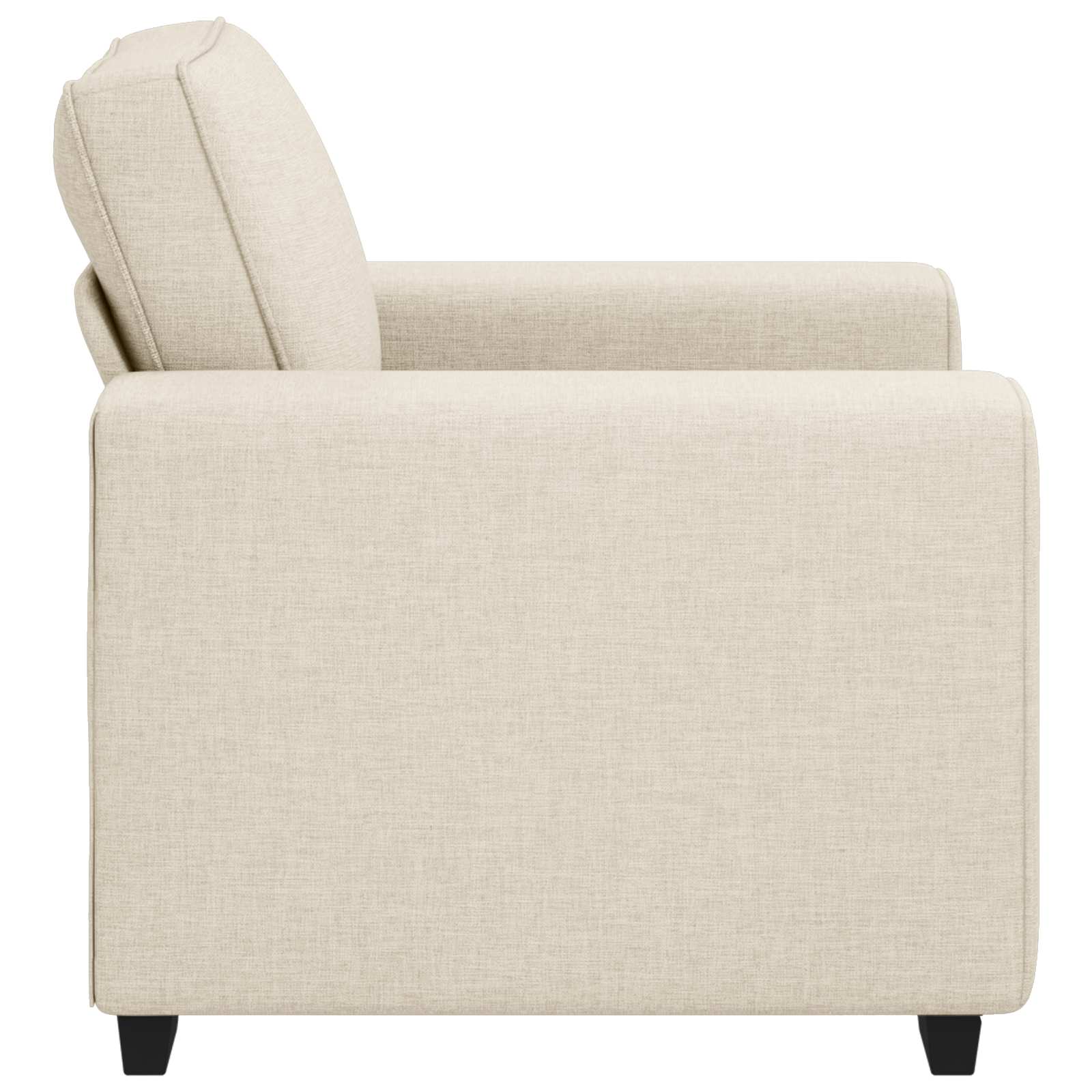 vidaXL Fotel Beżowy 100 cm Tkanina lniana
