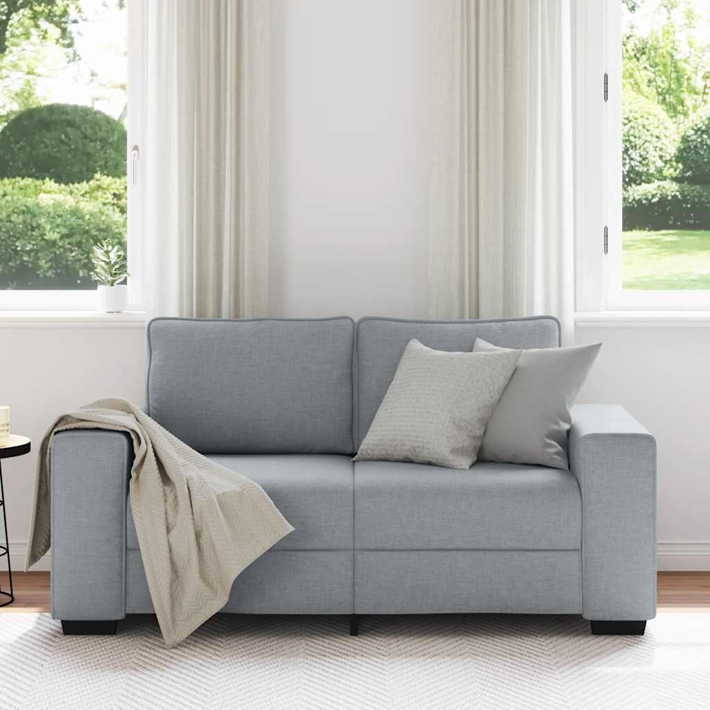 vidaXL Sofa 2-osobowa Jasnoszara 160x77x82 cm Tkanina