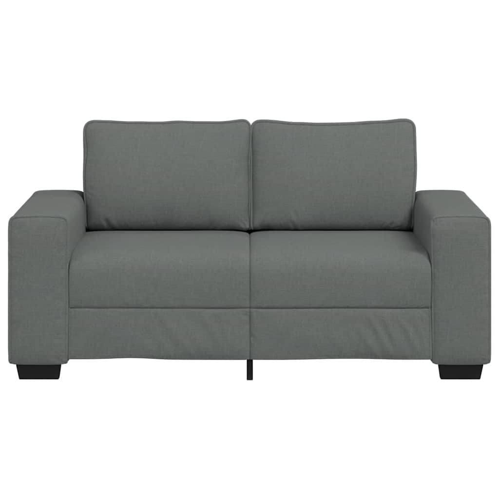 vidaXL Sofa 2-osobowa Ciemnoszara 160x77x82 cm Tkanina