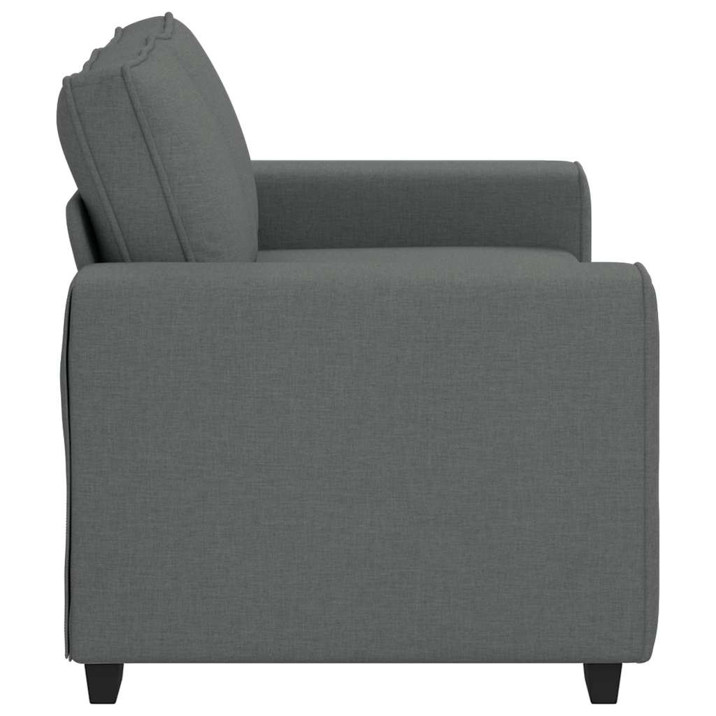 vidaXL Sofa 2-osobowa Ciemnoszara 160x77x82 cm Tkanina