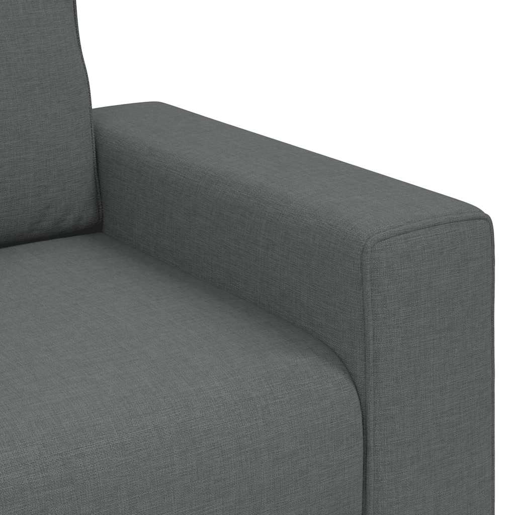 vidaXL Sofa 2-osobowa Ciemnoszara 160x77x82 cm Tkanina
