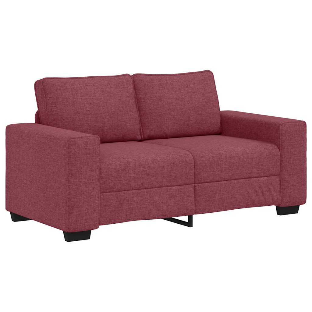 vidaXL Sofa 2-osobowa w kolorze czerwonego wina 160x77x82 cm Tkanina