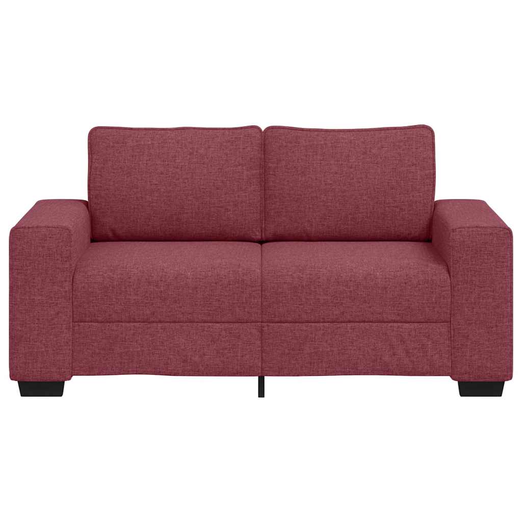 vidaXL Sofa 2-osobowa w kolorze czerwonego wina 160x77x82 cm Tkanina