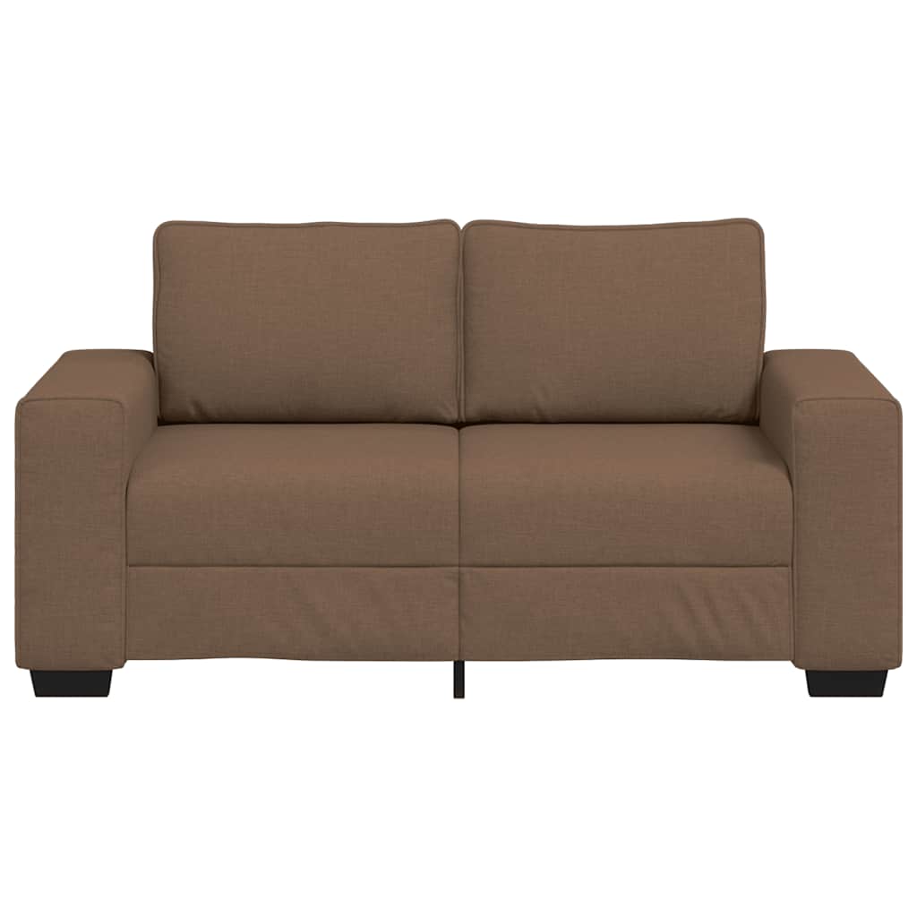 vidaXL Sofa 2-osobowa brązowa 160x77x82 cm tkanina