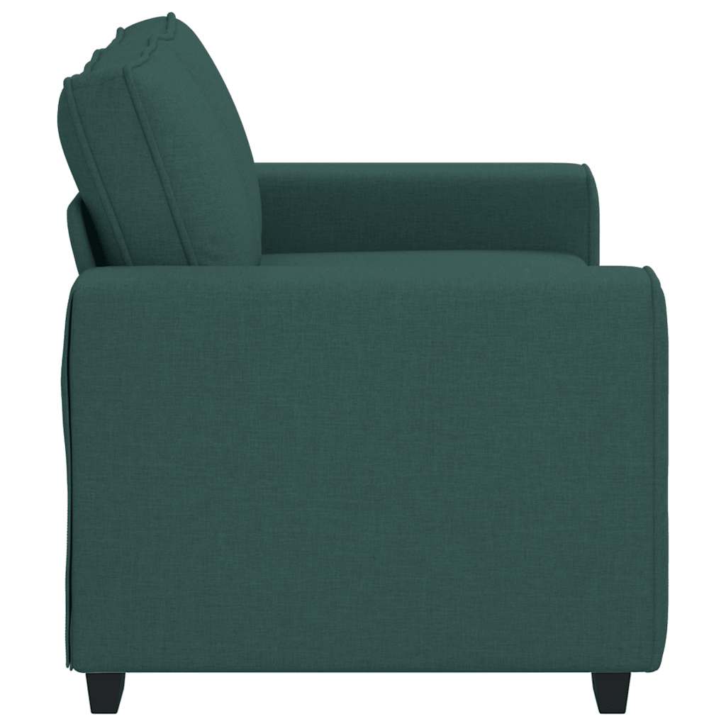 vidaXL Sofa 2-osobowa Ciemnozielona 160x77x82 cm Tkanina