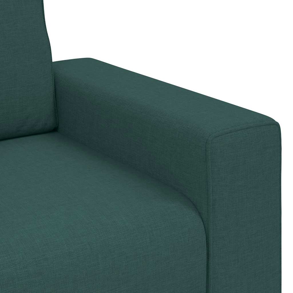 vidaXL Sofa 2-osobowa Ciemnozielona 160x77x82 cm Tkanina