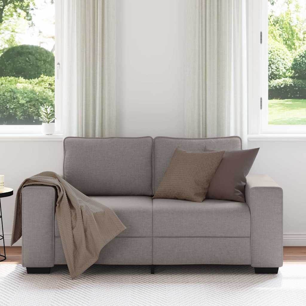 vidaXL Sofa 2-osobowa Taupe 160x77x82 cm Tkanina