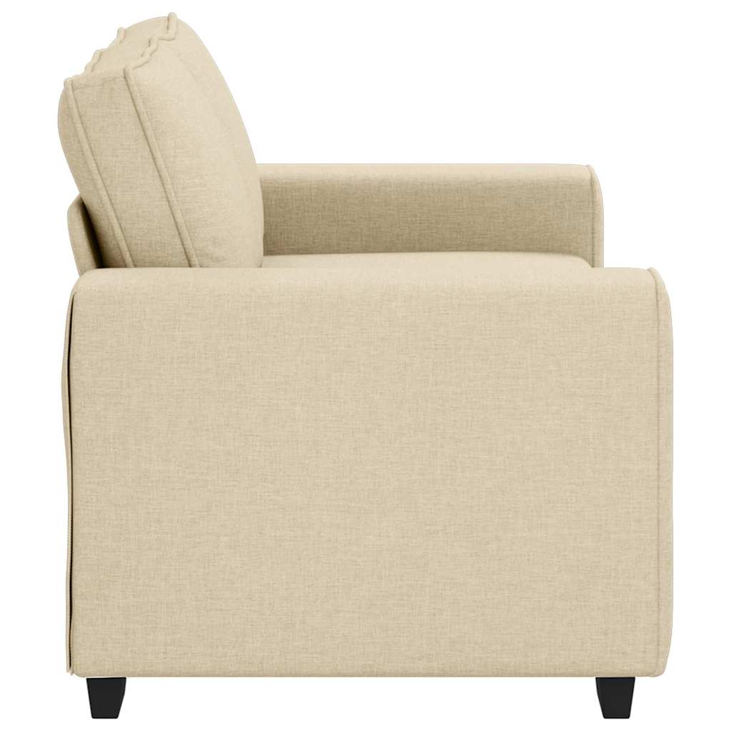 vidaXL Sofa 2-osobowa kremowa 160x77x82 cm Tkanina
