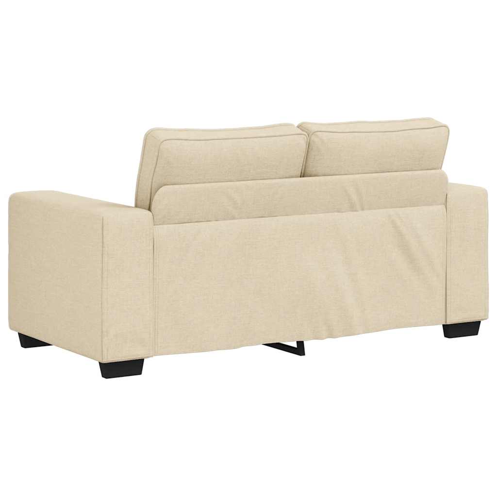 vidaXL Sofa 2-osobowa kremowa 160x77x82 cm Tkanina