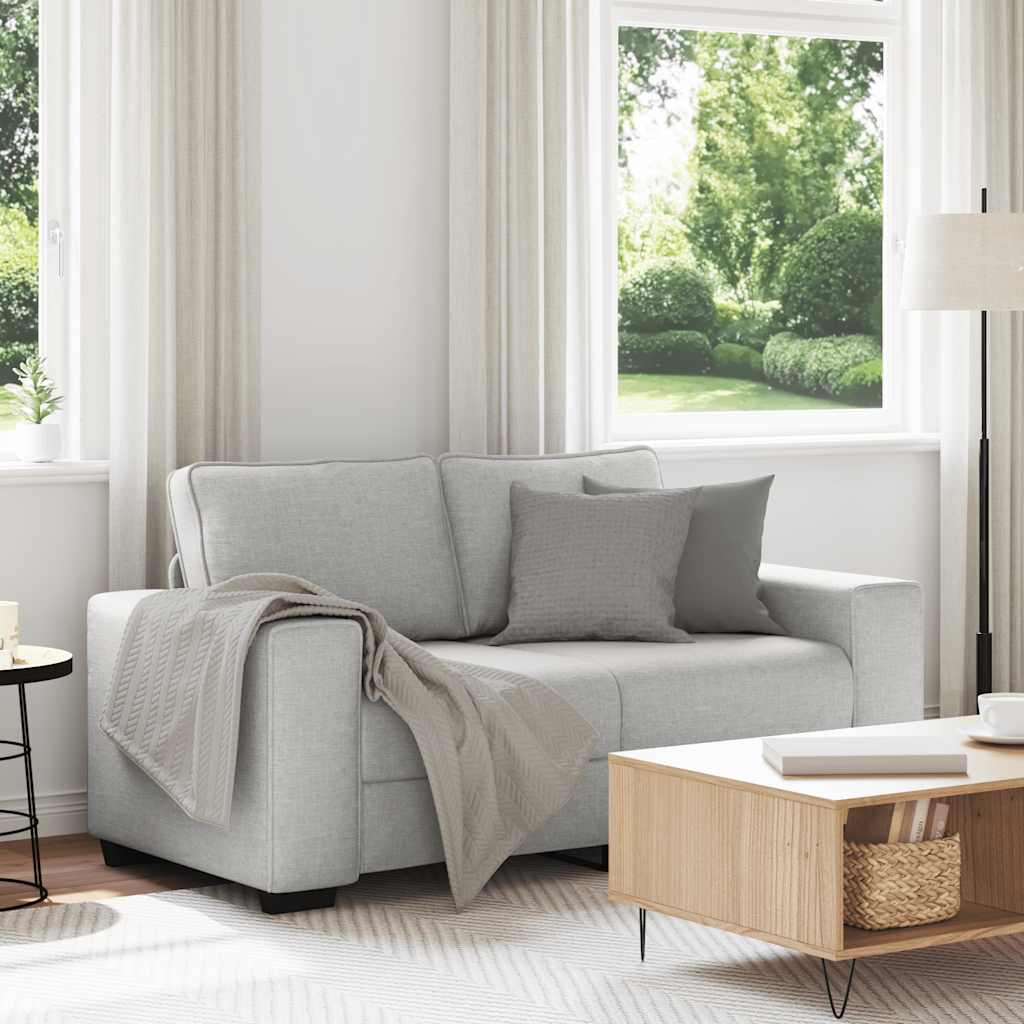 vidaXL Sofa 2-osobowa Cloud Grey 160x77x82 cm Tkanina