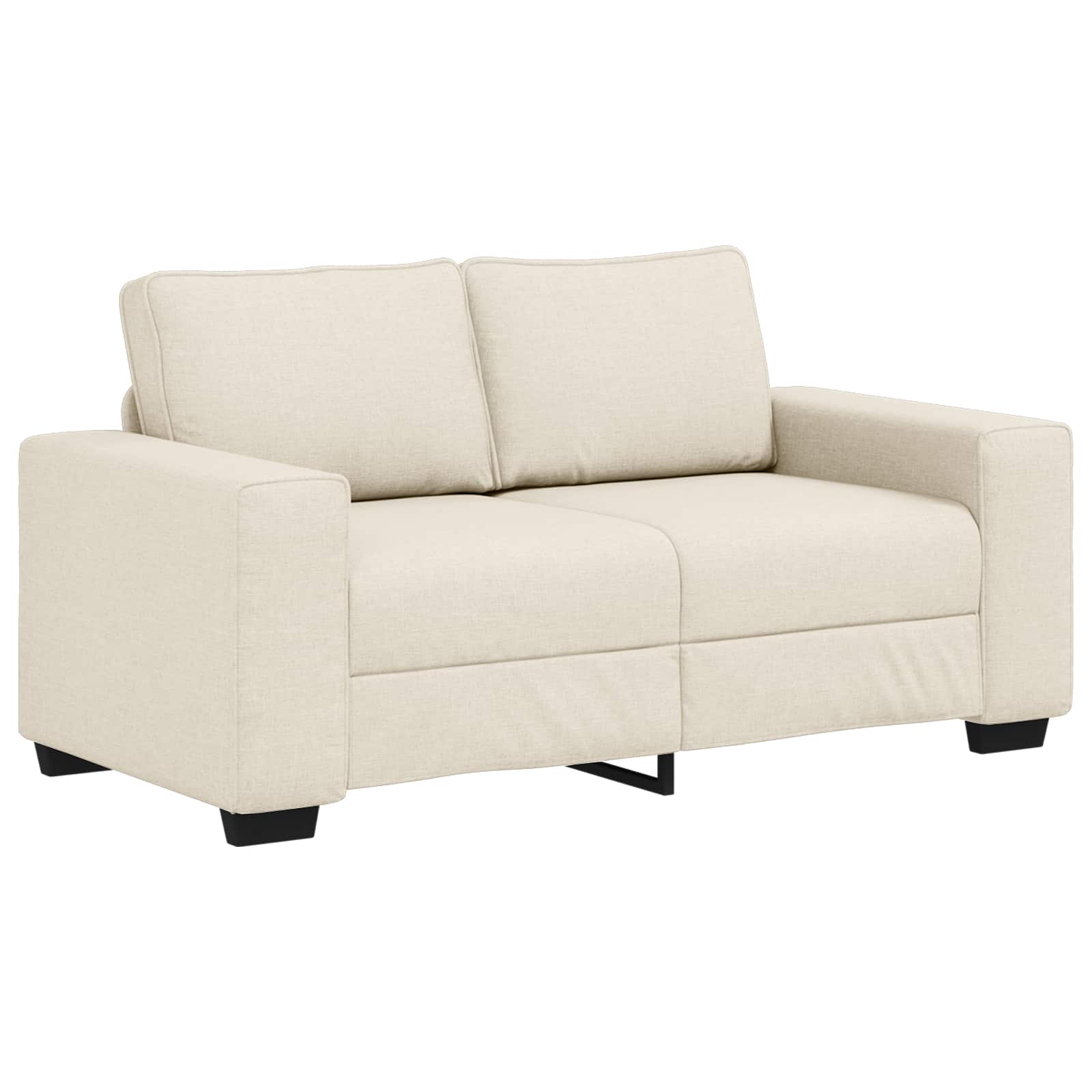 vidaXL Sofa dwuosobowa Beżowy 160 cm Tkanina lniana