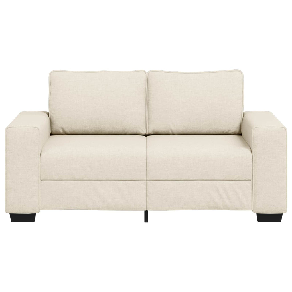 vidaXL Sofa dwuosobowa Beżowy 160 cm Tkanina lniana