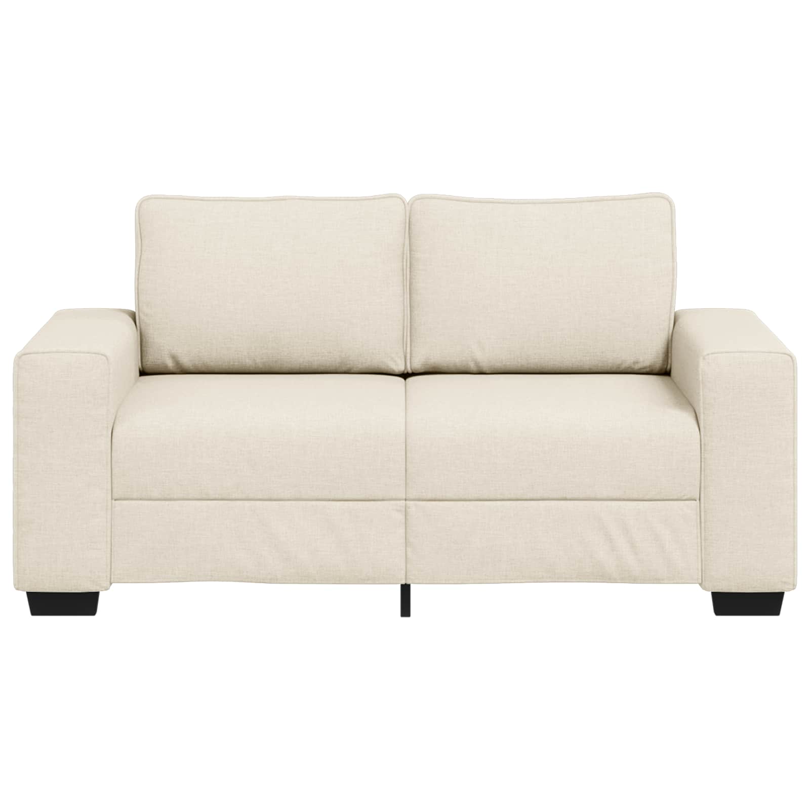 vidaXL Sofa dwuosobowa Beżowy 160 cm Tkanina lniana