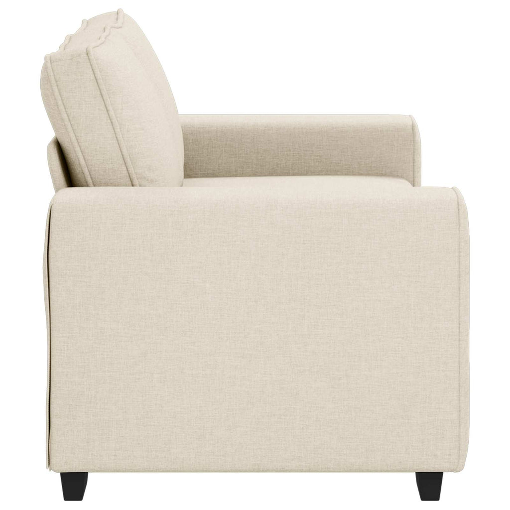 vidaXL Sofa dwuosobowa Beżowy 160 cm Tkanina lniana