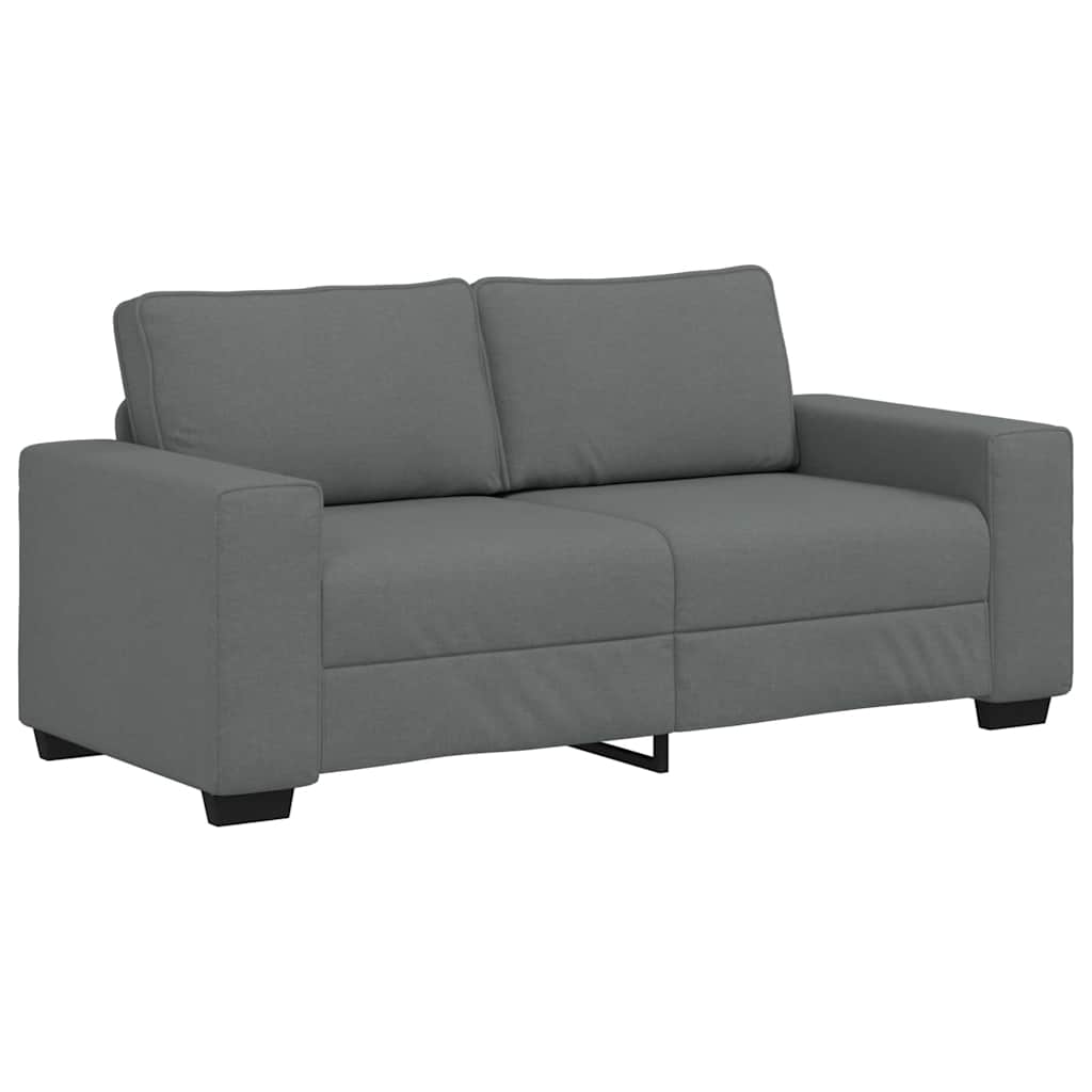vidaXL Sofa 2-osobowa, ciemnoszara, 180x77x82 cm, tapicerowana tkaniną