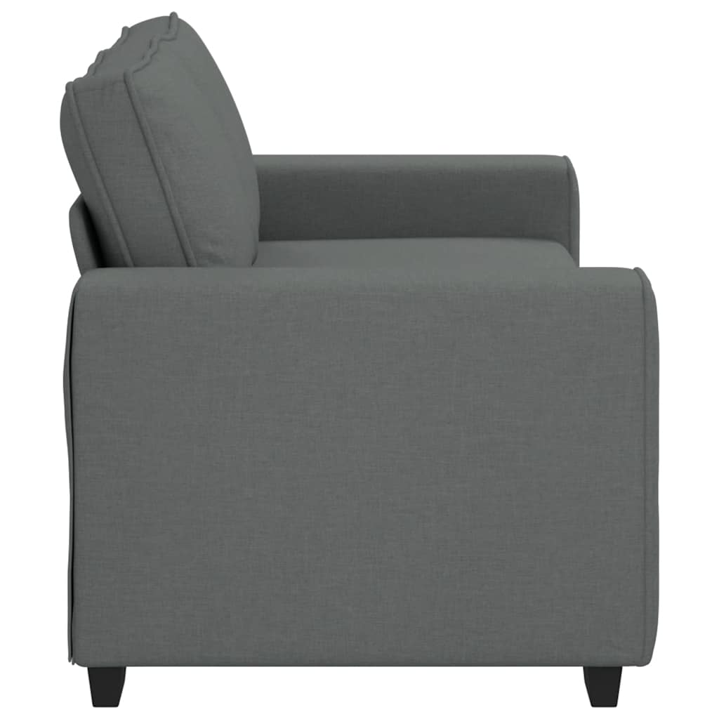 vidaXL Sofa 2-osobowa, ciemnoszara, 180x77x82 cm, tapicerowana tkaniną