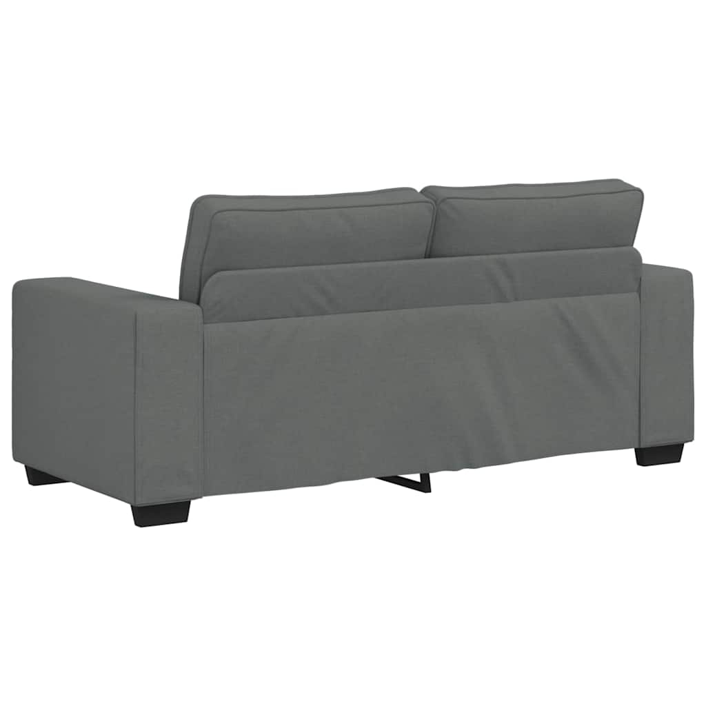 vidaXL Sofa 2-osobowa, ciemnoszara, 180x77x82 cm, tapicerowana tkaniną