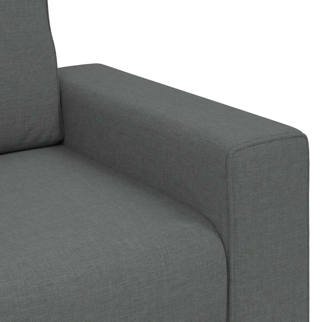 vidaXL Sofa 2-osobowa, ciemnoszara, 180x77x82 cm, tapicerowana tkaniną