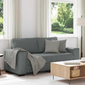 vidaXL Sofa 2-osobowa, ciemnoszara, 180x77x82 cm, tapicerowana tkaniną