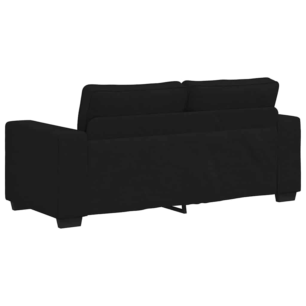 vidaXL Sofa 2-osobowa, czarna, 180x77x82 cm, tapicerowana tkaniną