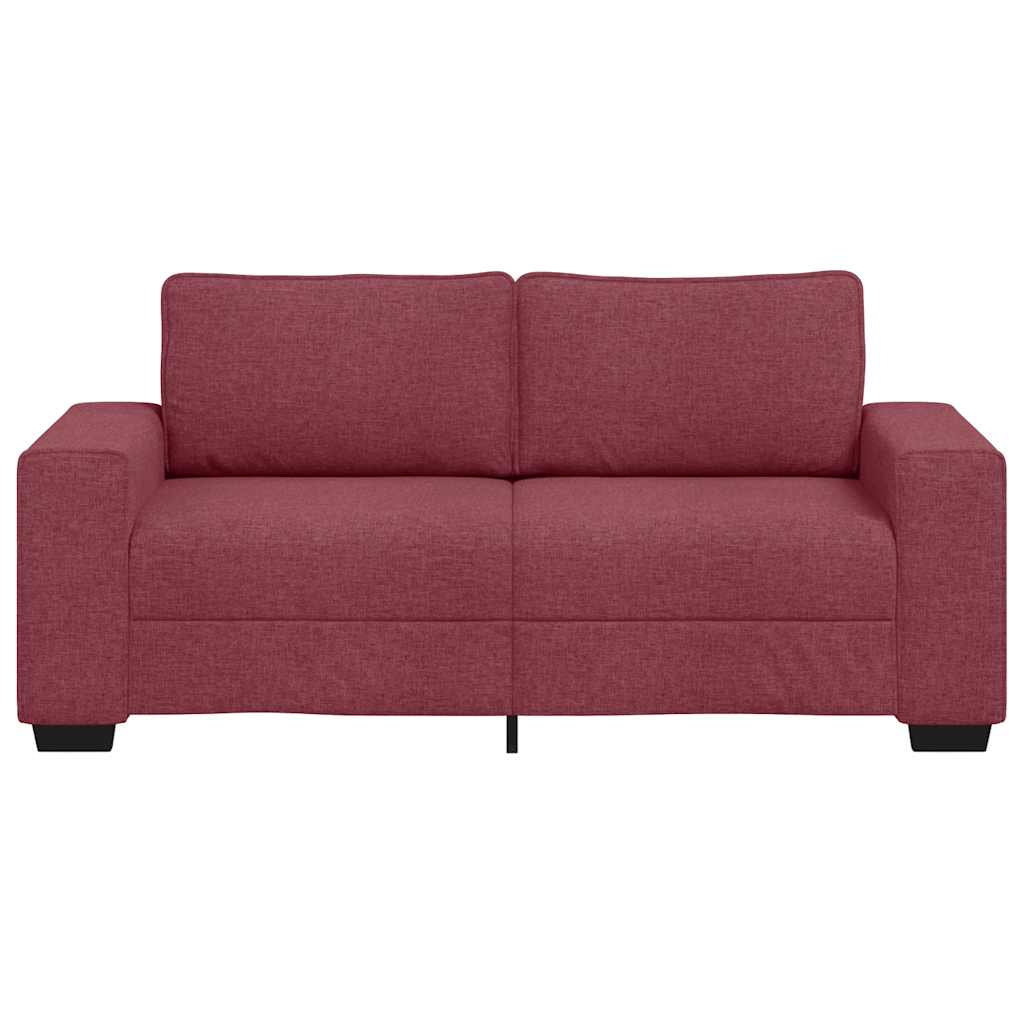vidaXL Sofa 2-osobowa, winna czerwień, 180x77x82 cm, tkaniną