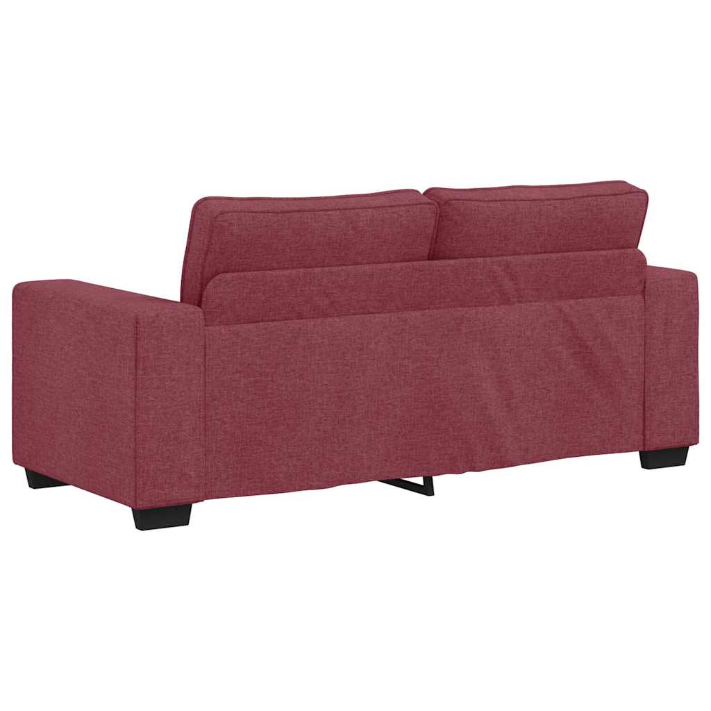 vidaXL Sofa 2-osobowa, winna czerwień, 180x77x82 cm, tkaniną
