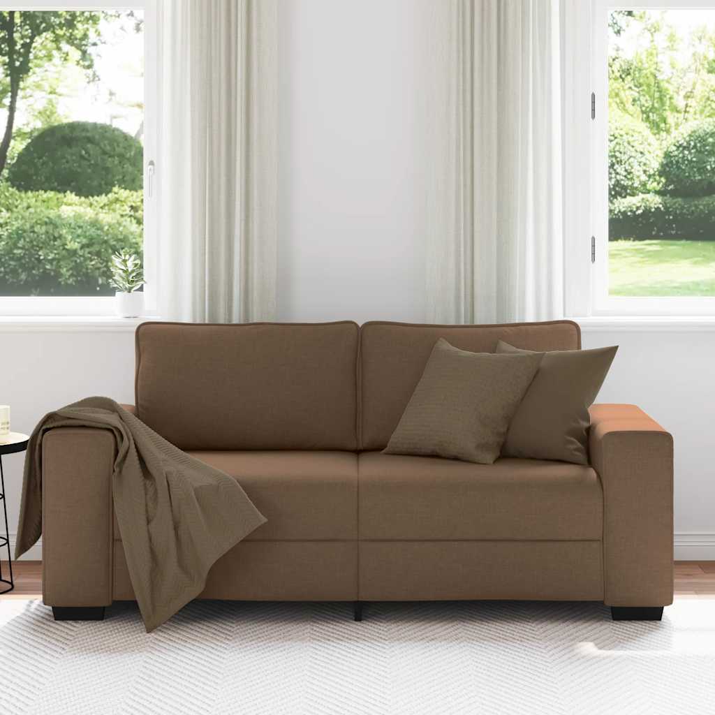 vidaXL Sofa 2-osobowa, brązowa, 180x77x82 cm, tkaniną