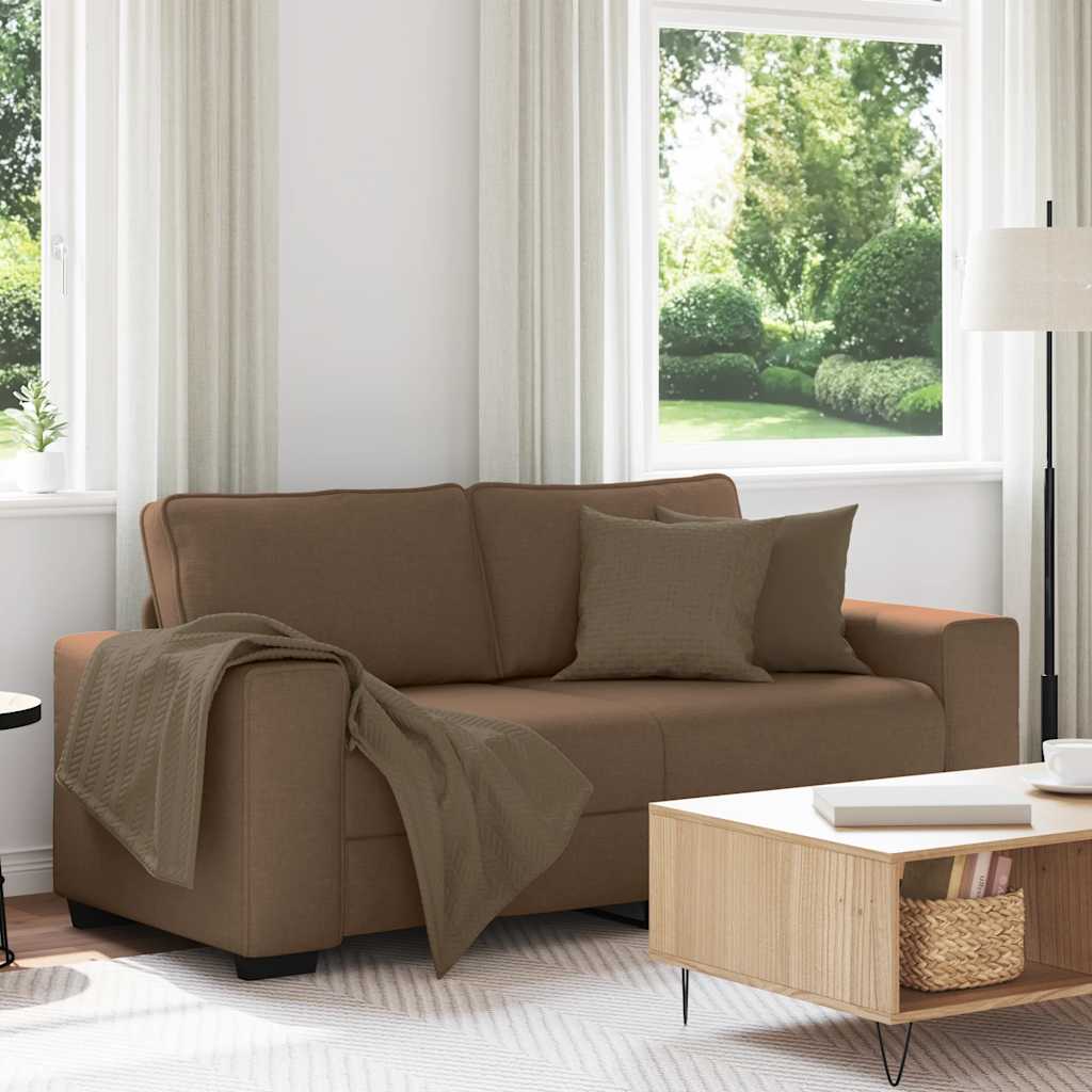 vidaXL Sofa 2-osobowa, brązowa, 180x77x82 cm, tkaniną