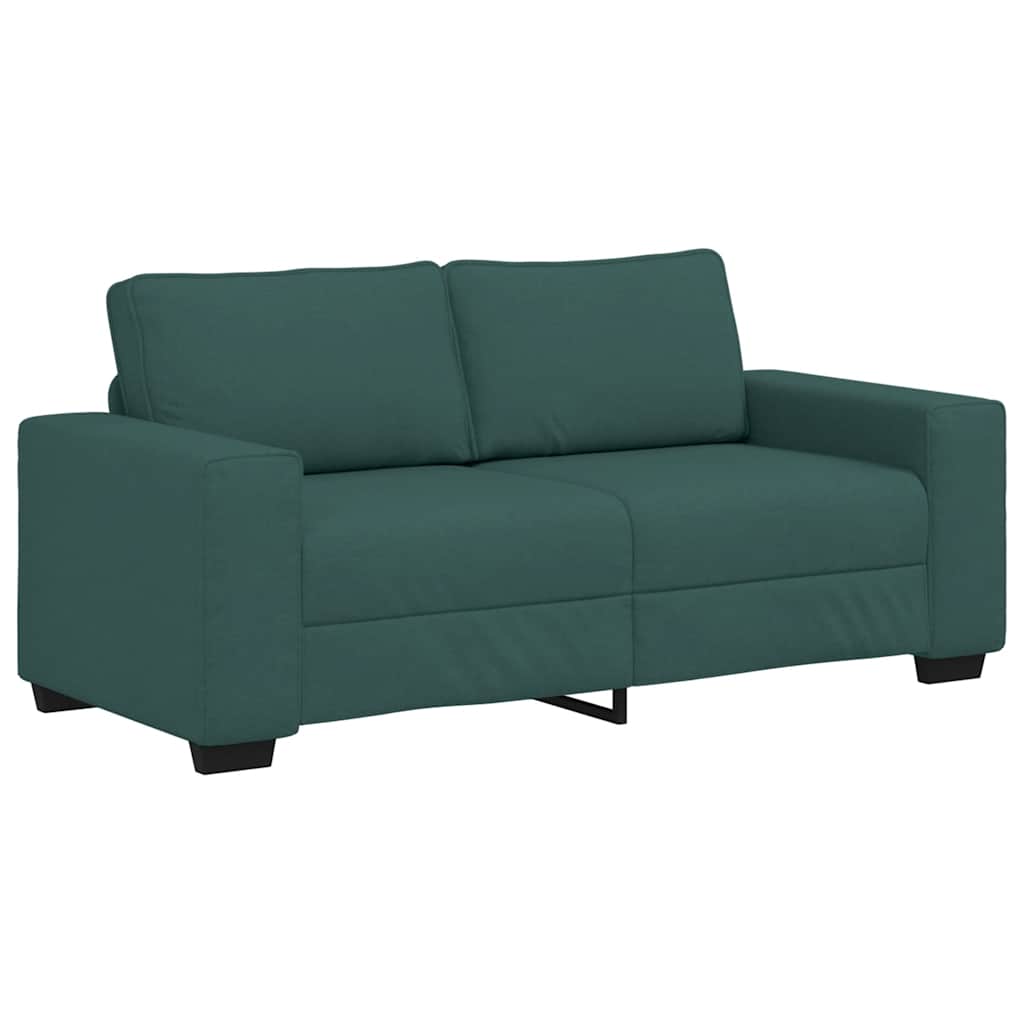 vidaXL Sofa 2-osobowa, ciemnozielona, 180x77x82 cm, tkaniną