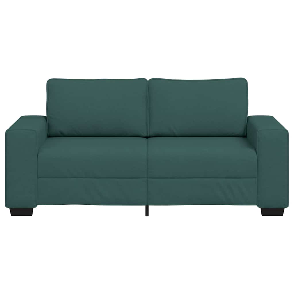 vidaXL Sofa 2-osobowa, ciemnozielona, 180x77x82 cm, tkaniną