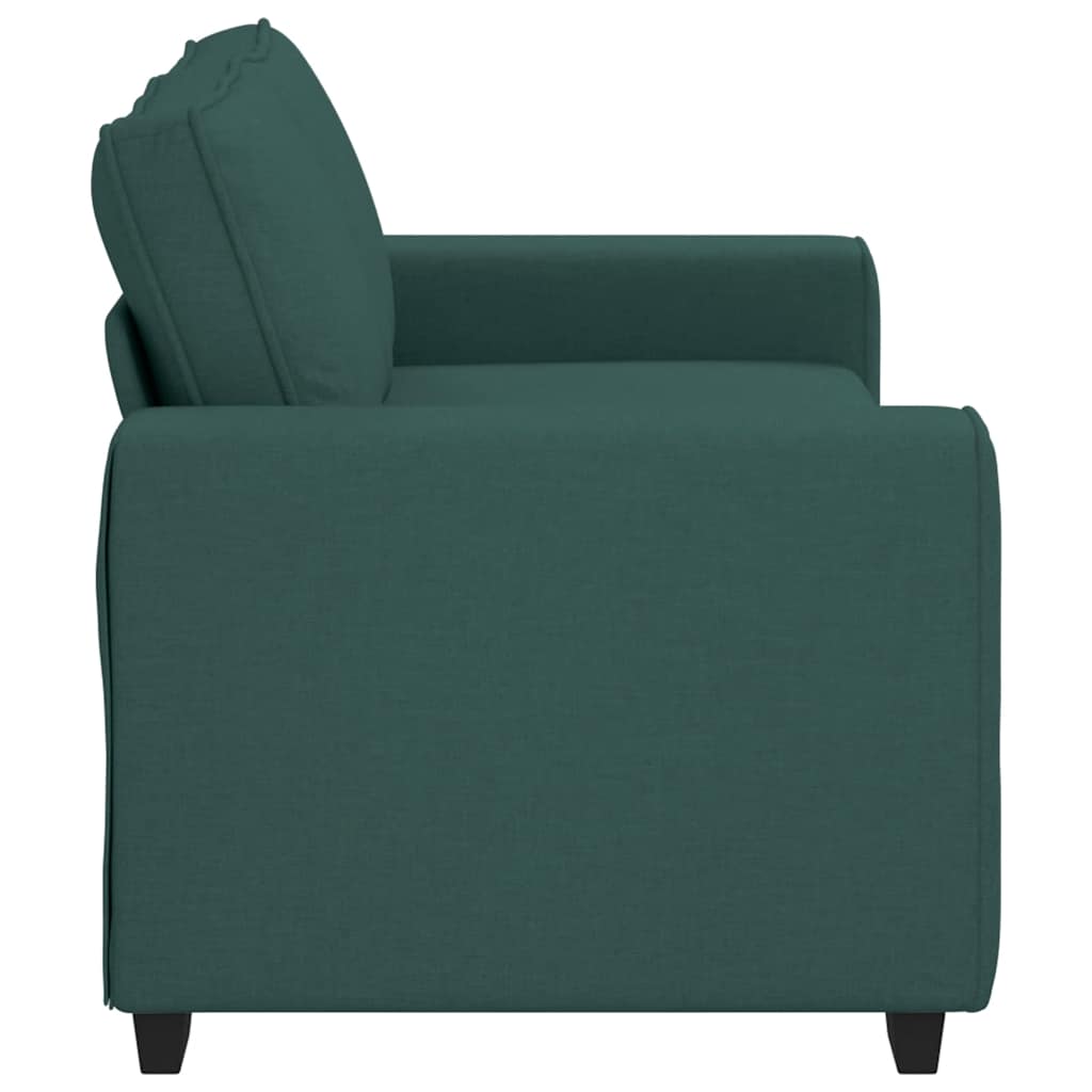 vidaXL Sofa 2-osobowa, ciemnozielona, 180x77x82 cm, tkaniną