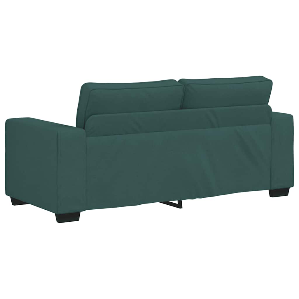 vidaXL Sofa 2-osobowa, ciemnozielona, 180x77x82 cm, tkaniną