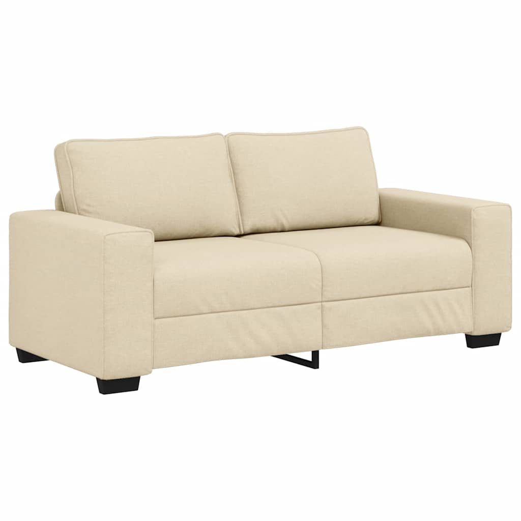 vidaXL Sofa 2-osobowa, kremowa, 180x77x82 cm, tkaniną
