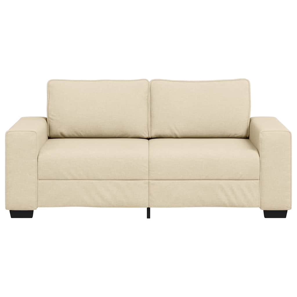 vidaXL Sofa 2-osobowa, kremowa, 180x77x82 cm, tkaniną
