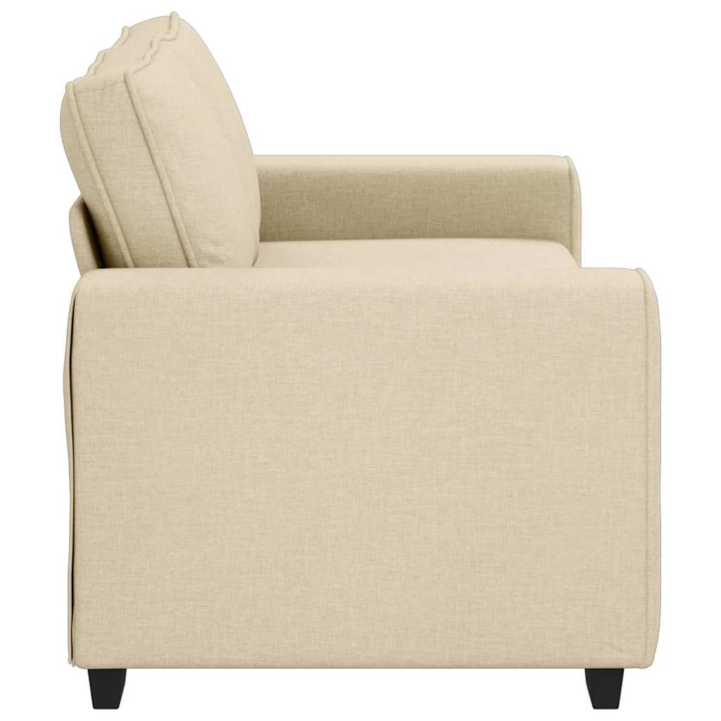 vidaXL Sofa 2-osobowa, kremowa, 180x77x82 cm, tkaniną