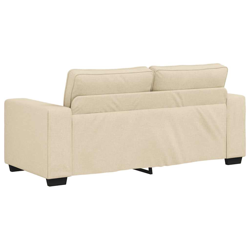 vidaXL Sofa 2-osobowa, kremowa, 180x77x82 cm, tkaniną