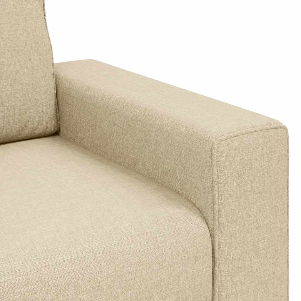 vidaXL Sofa 2-osobowa, kremowa, 180x77x82 cm, tkaniną