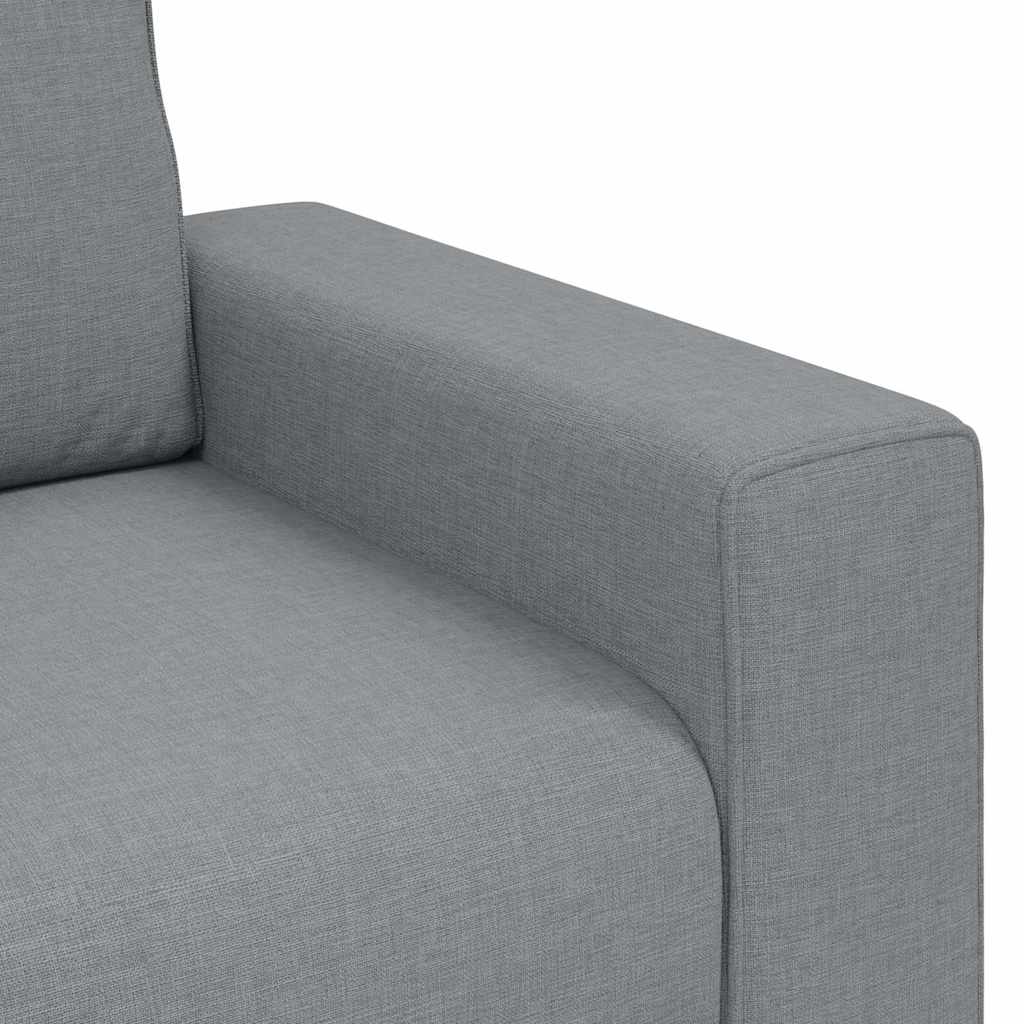 vidaXL Sofa 3-osobowa, jasnoszara, 220x77x82 cm, tapicerowana tkaniną