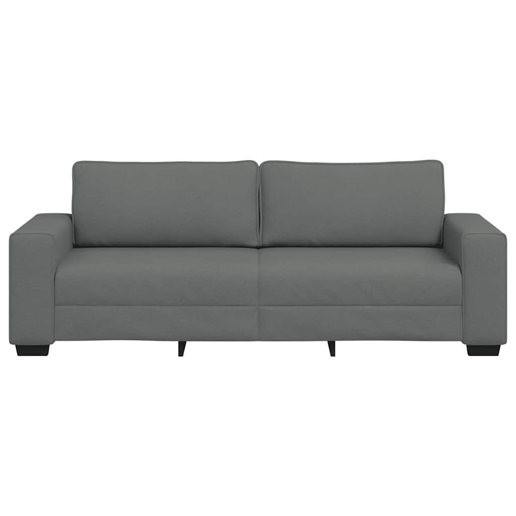 vidaXL Sofa 3-osobowa, ciemnoszara, 220x77x82 cm, tapicerowana tkaniną