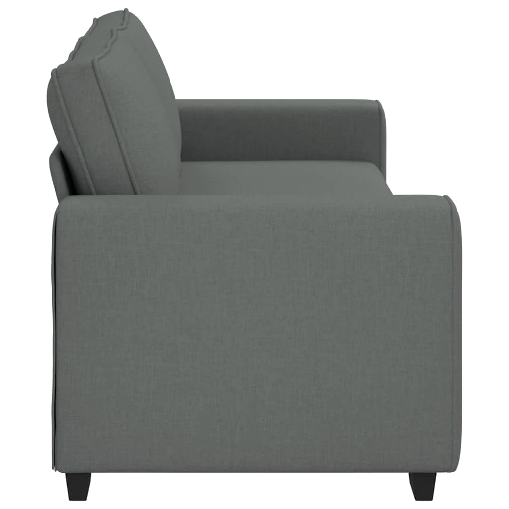 vidaXL Sofa 3-osobowa, ciemnoszara, 220x77x82 cm, tapicerowana tkaniną
