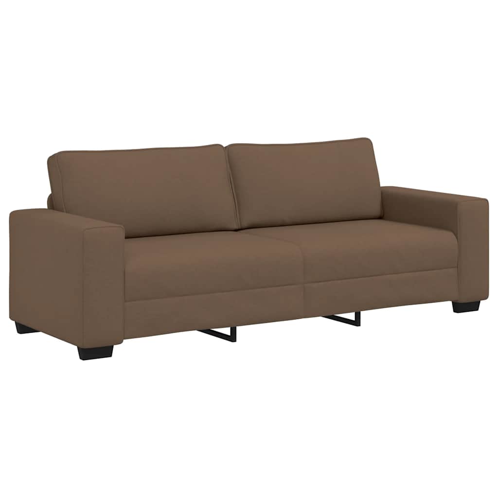vidaXL Sofa 3-osobowa, brązowa, 220x77x82 cm, tkaniną
