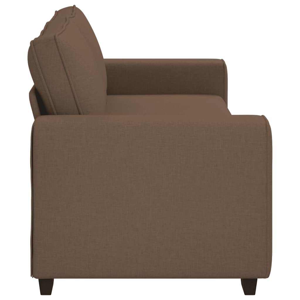 vidaXL Sofa 3-osobowa, brązowa, 220x77x82 cm, tkaniną