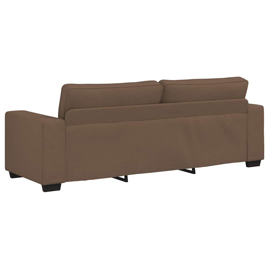 vidaXL Sofa 3-osobowa, brązowa, 220x77x82 cm, tkaniną
