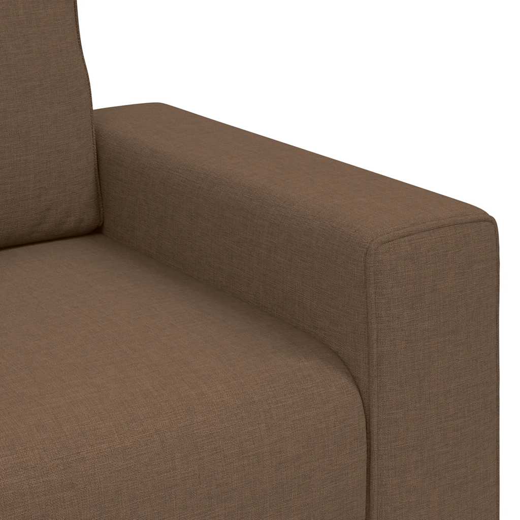 vidaXL Sofa 3-osobowa, brązowa, 220x77x82 cm, tkaniną