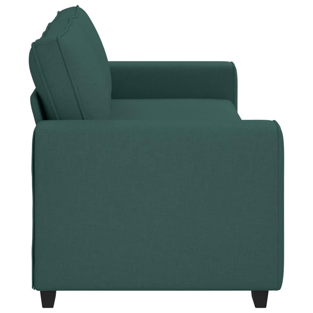 vidaXL Sofa 3-osobowa, ciemnozielona, 220x77x82 cm, tkaniną