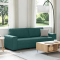 vidaXL Sofa 3-osobowa, ciemnozielona, 220x77x82 cm, tkaniną